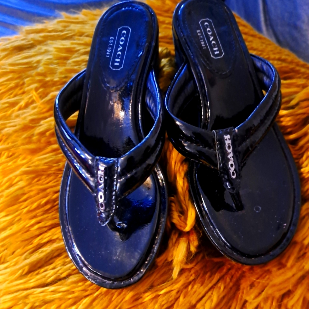 Coach Platform flip-flops.